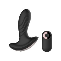 Gender Fluid Buzz Anal Vibe with Remote Black