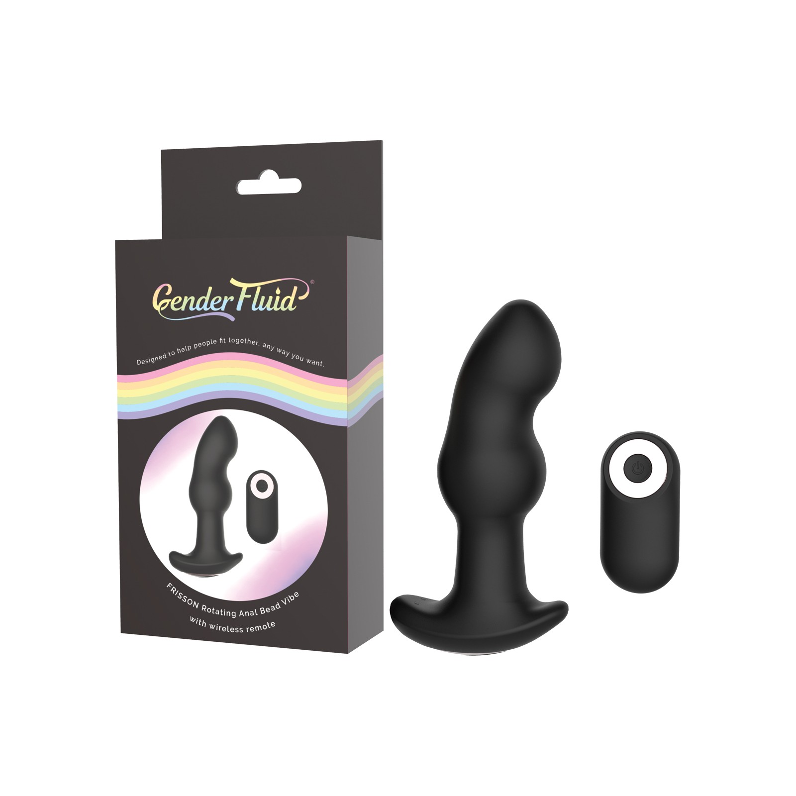 Gender Fluid Frission Anal Vibe with Remote - Black