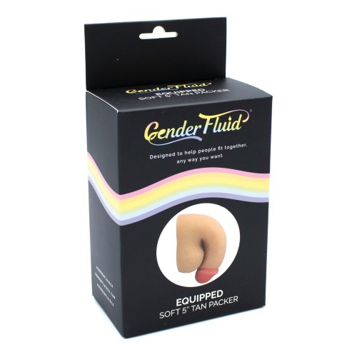 Gender Fluid 5 Inch Equipped Soft Packer Tan