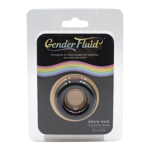 Gender Fluid Snug Hug Tension Ring Black