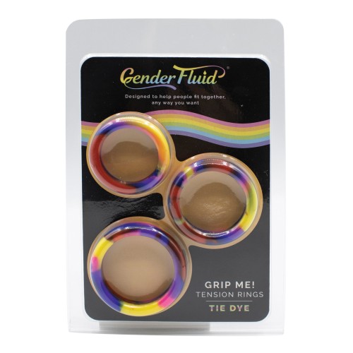 Gender Fluid Grip Me! Tension Ring Set - Tie Dye