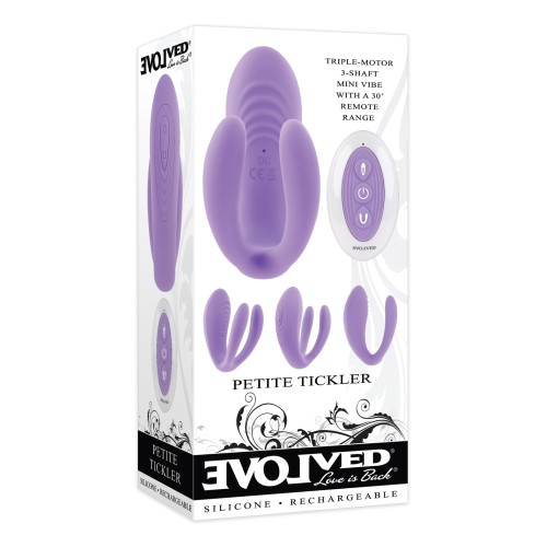 Vibrador Mini Evolved Petite Tickler con Control Remoto Púrpura