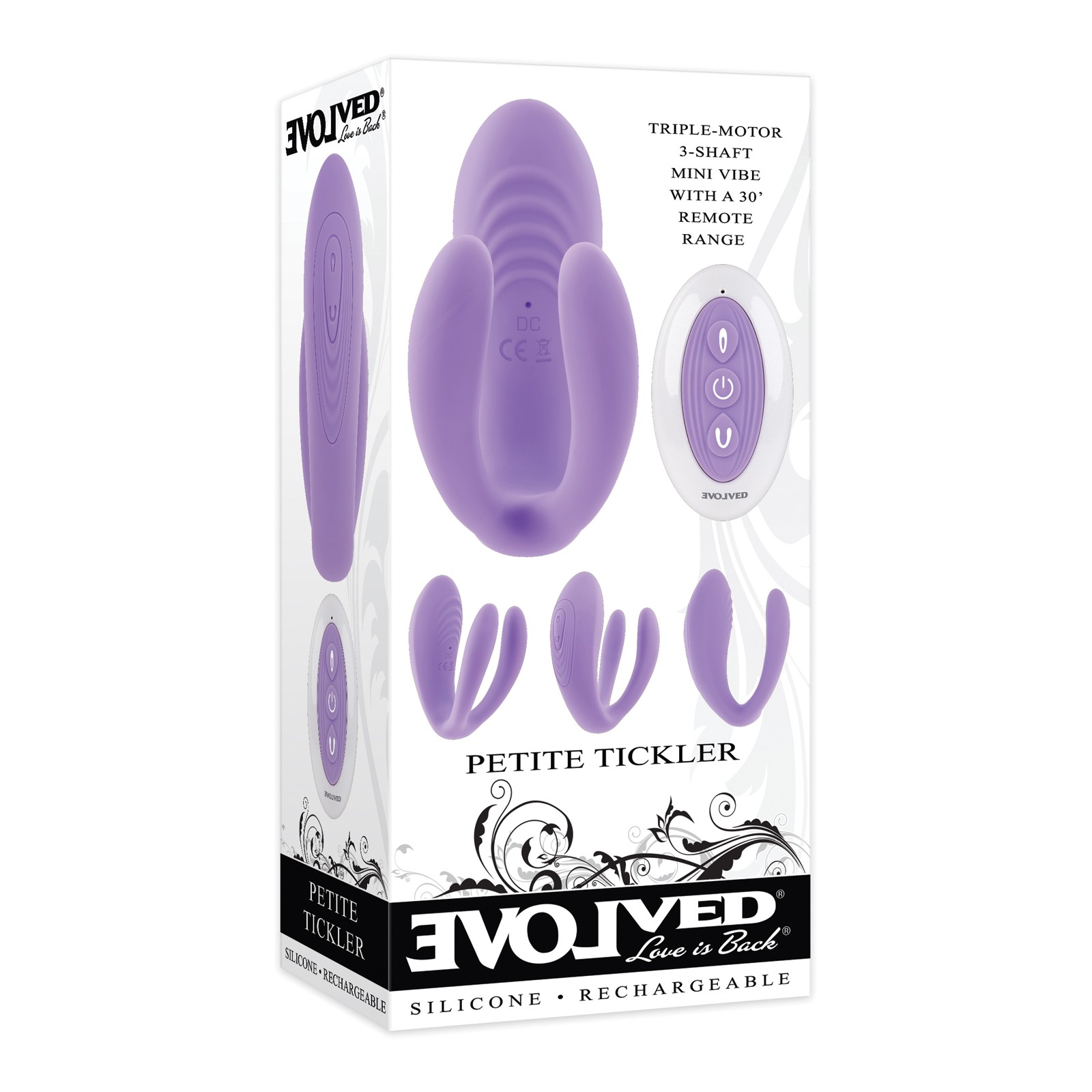 Evolved Petite Tickler Mini Vibe Remote Purple