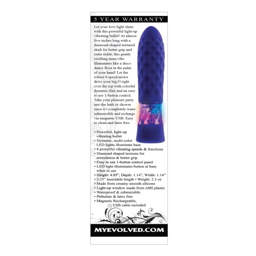 Evolved Raver Light Up Bullet - Purple Vibrator