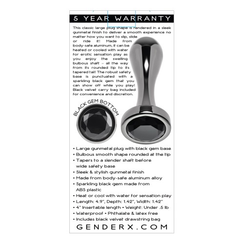 Plug Pearl Negro Gender X - Negro