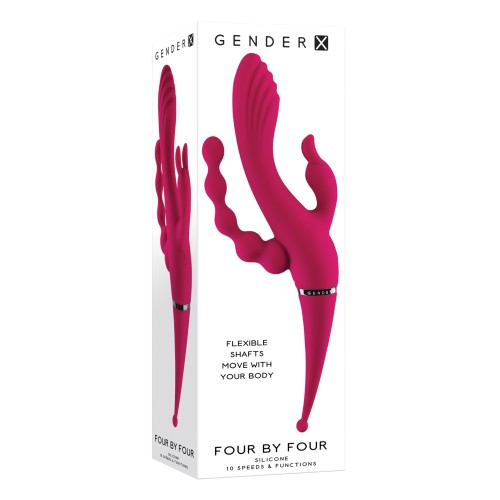 Gender X Four by Four Vibrator Burgundy