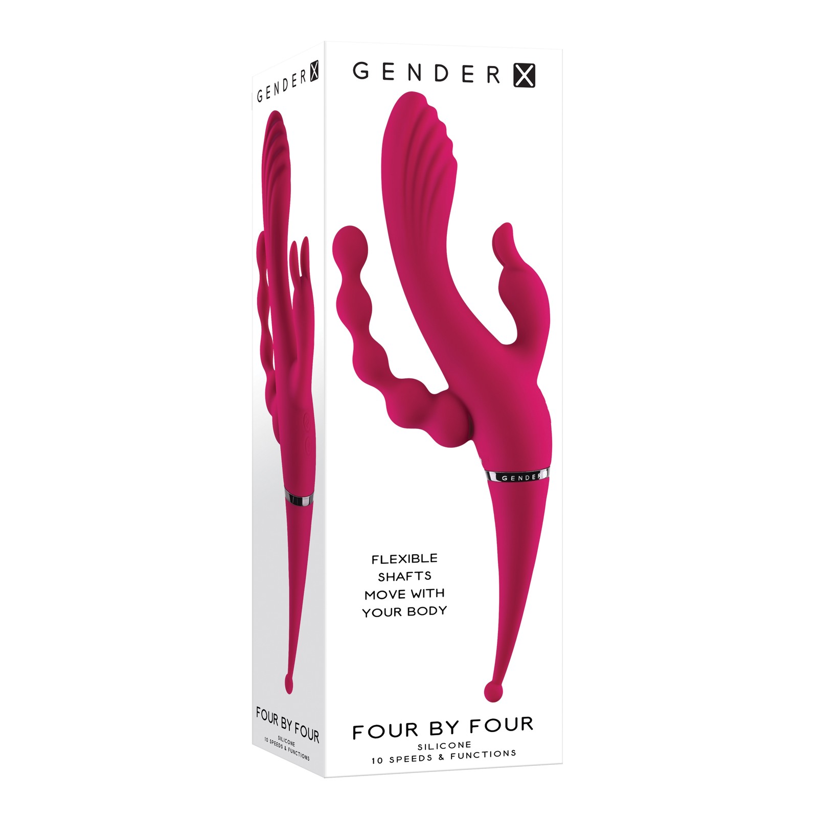 Gender X Four by Four Vibrator Burgundy