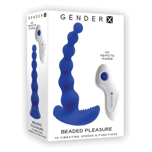 Gender X Beaded Pleasure Vibrator Blue