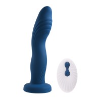 Gender X Snuggle Up Dual Motor Strap On Vibe - Blue