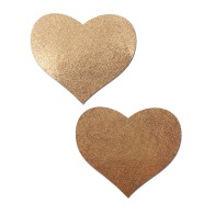 Pastease Liquid Heart Nipple Pasties - Rose Gold