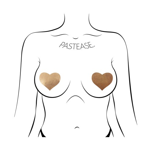 Pastease Liquid Heart Nipple Pasties - Rose Gold