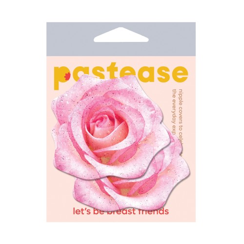 Pastease Velvet Rose Nipple Pasties - Pink Glitter