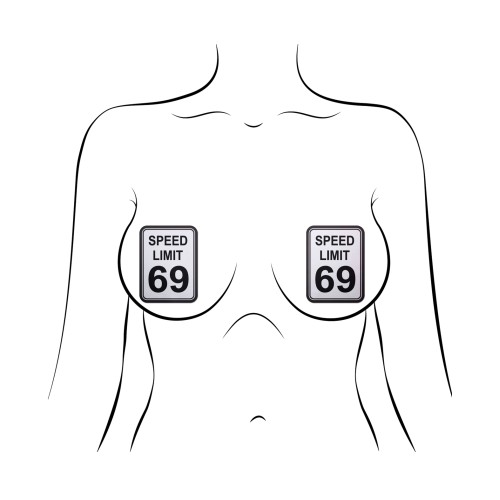 Pastease Premium Speed Limit 69 Nipple Pasties for Bold Fashion