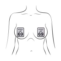 Pastease Premium Speed Limit 69 Nipple Pasties para Moda Atrevida