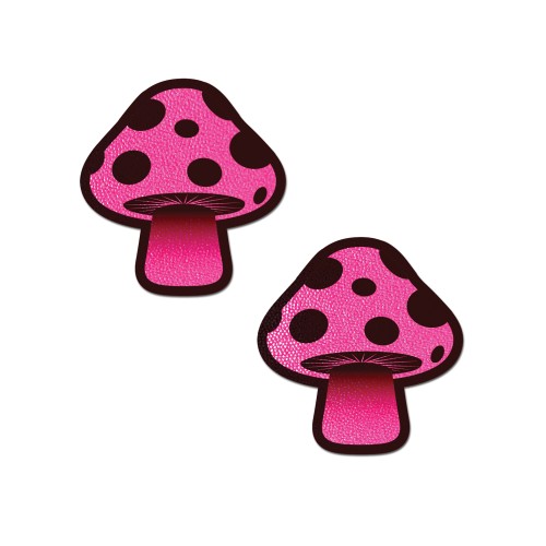 Pastease Premium Neon Pink Mushroom Nipple Pasties