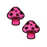 Pastease Premium Neon Pink Mushroom Nipple Pasties