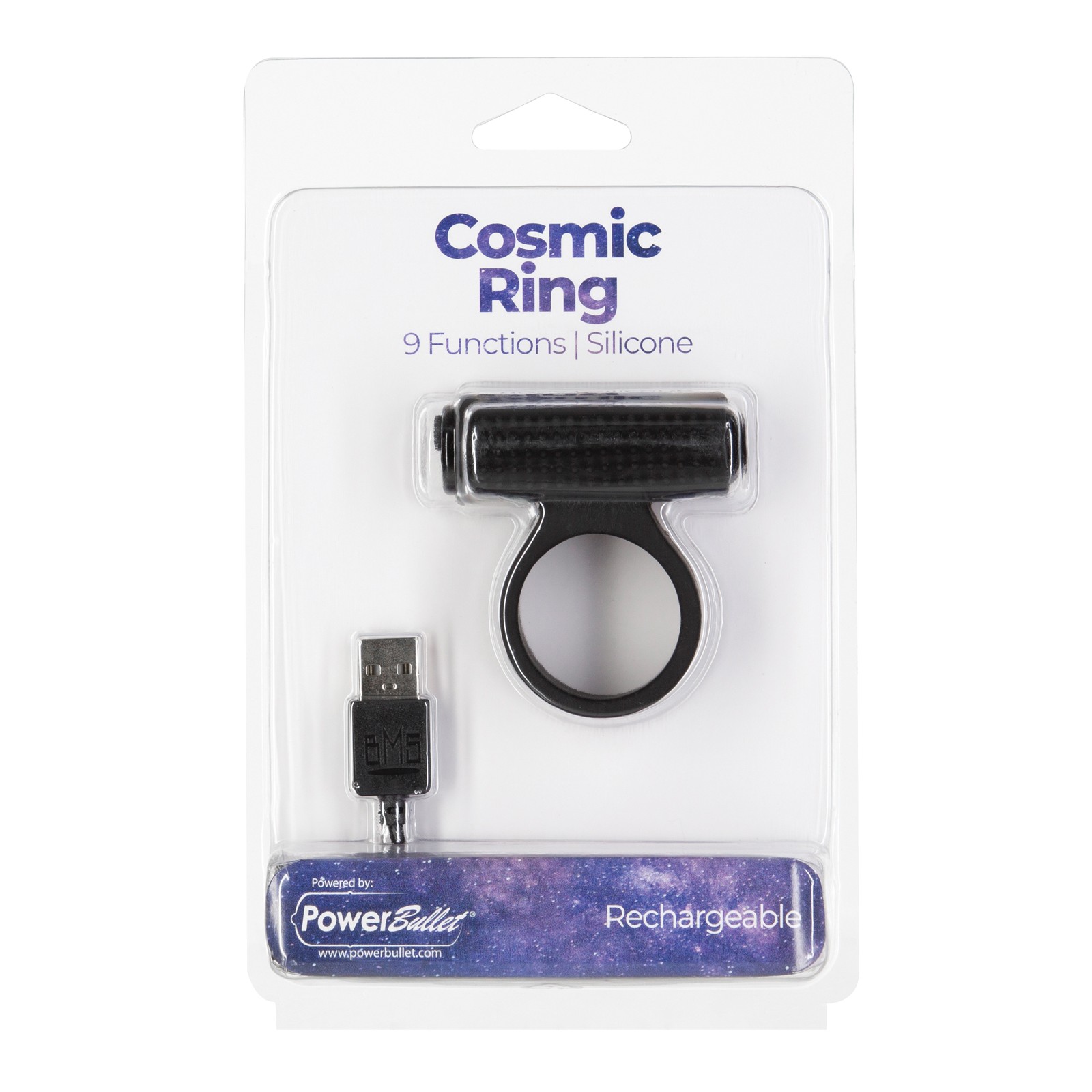 Cosmic Cock Ring with Rechargeable Bullet