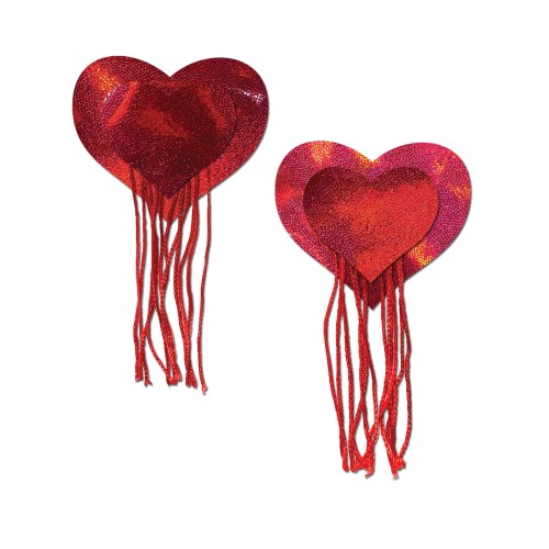 Pastease Red Holographic Heart Pasties