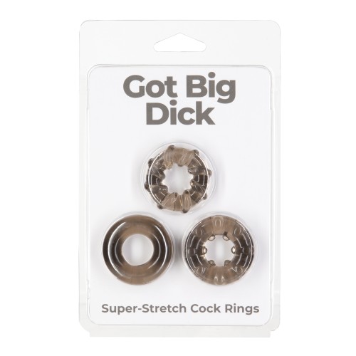 Got Big Dick 3 Pack Anillos para el Pene - Estimulación Inigualable