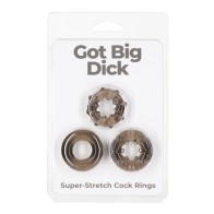 Got Big Dick 3 Pack Anillos para el Pene - Estimulación Inigualable