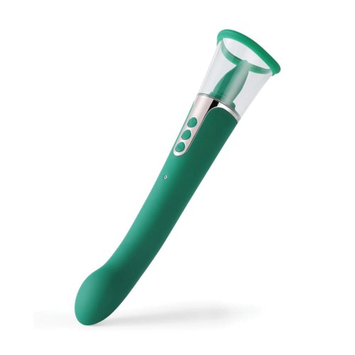 Succion Sucking G-Spot Vibrator Green