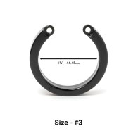 Cock Cage U-Ring #3 Black for Chastity Devices