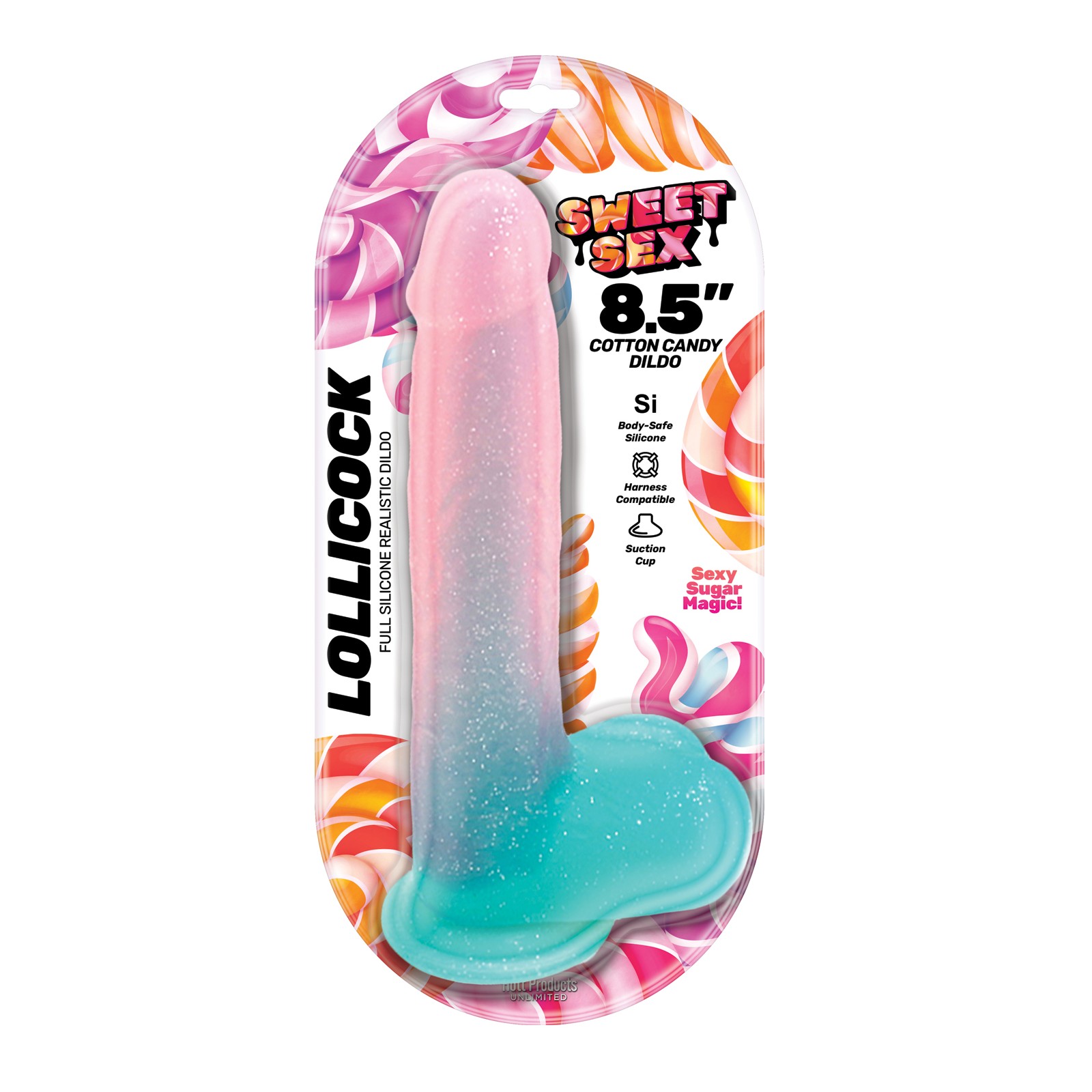 Dildo de Algodón de Azúcar 8.5" Lollicock