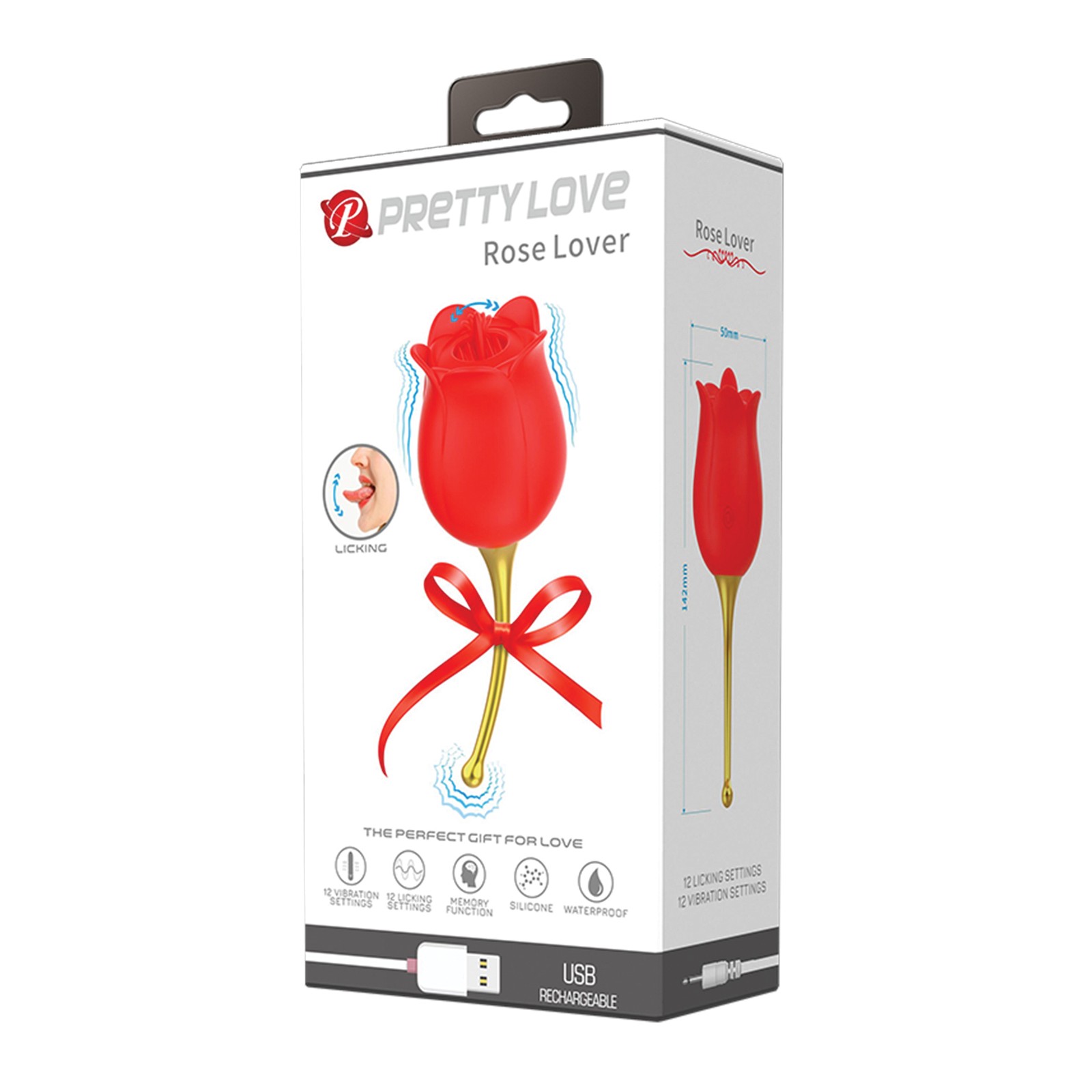 Pretty Love Licking Rose Vibrator Rose