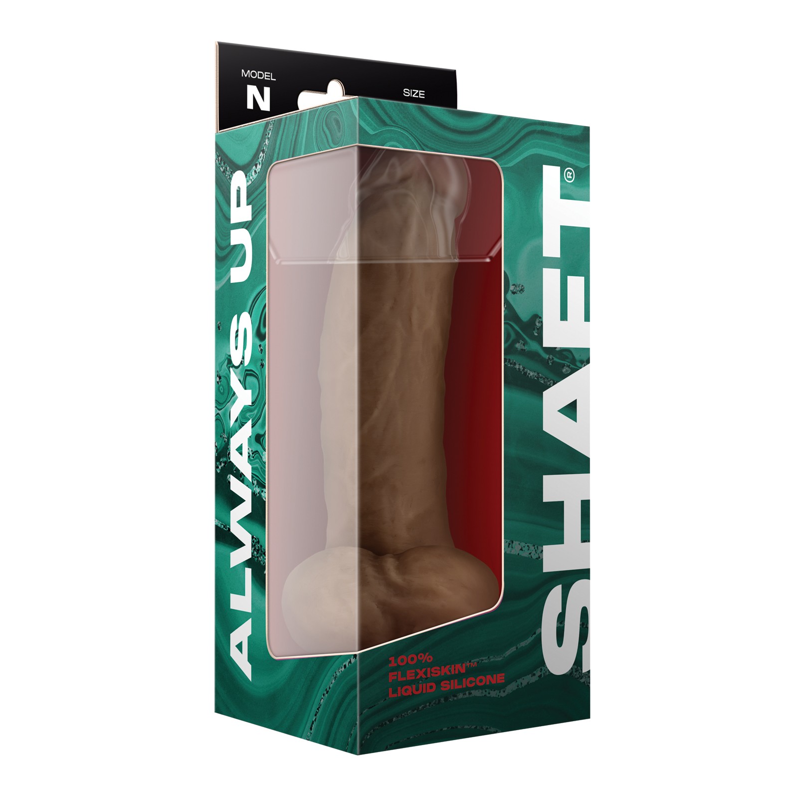 Dildo de Silicona Líquida Flexskin 9.5" Modelo N con bolas Oak