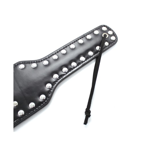 Plesur Cut-Out Heart Studded Paddle Black - Thrilling Spanking