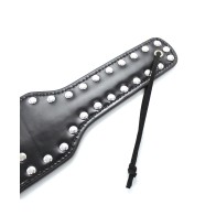 Plesur Cut-Out Heart Studded Paddle Black - Thrilling Spanking