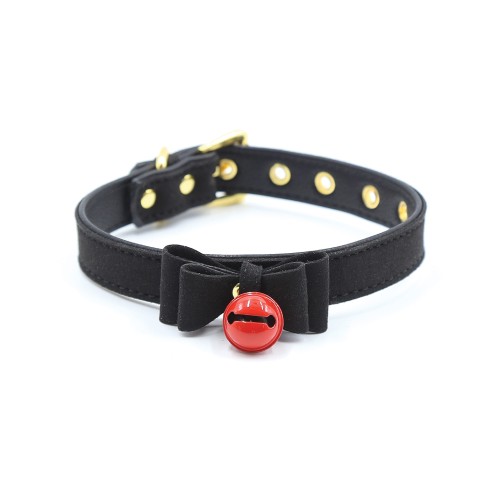 Plesur Cat Bell Bow Tie Collar - Black