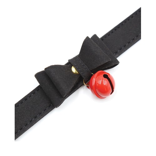 Plesur Cat Bell Bow Tie Collar - Black