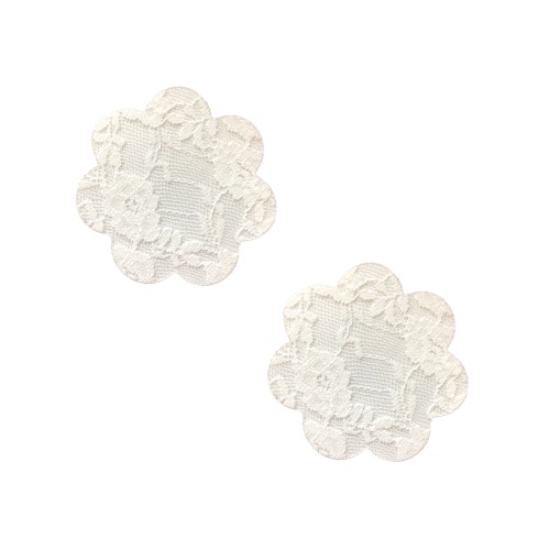 Neva Nude Lace Petal Flower Pasties White OS