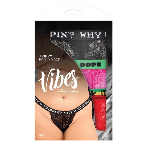 Pack de 3 Thongs Trippy Vibes Colores Asortidos QN