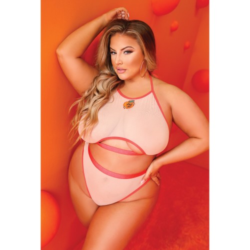 Just Peachy Halter Top & Cheeky Panty Set - Fun Nude QN