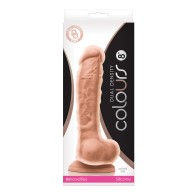 Dildo de Doble Densidad 8 pulgadas Colours Blanco