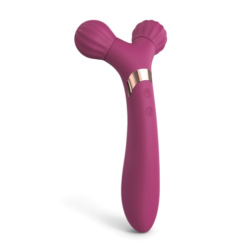 Vibrador Fireball Love to Love Púrpura Estelar - Doble Placer