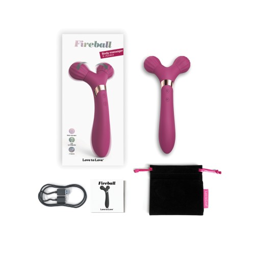 Love to Love Fireball Forked Vibrator Plum Star - Double Pleasure