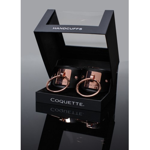 Adjustable Pleasure Collection Handcuffs - Black/Rose Gold