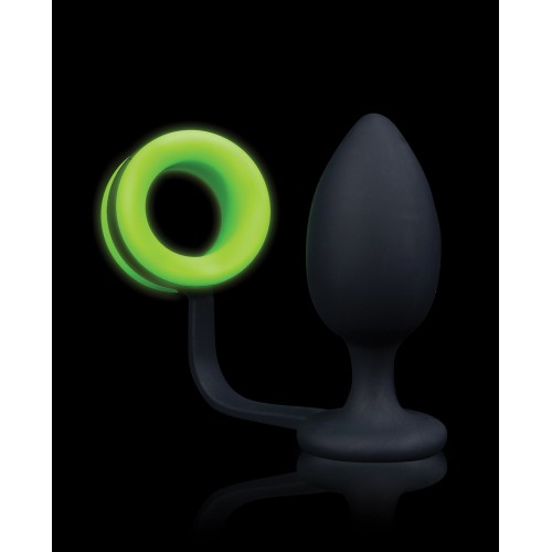 Shots Ouch Butt Plug con Cock Ring - Diversión que Brilla en la Oscuridad