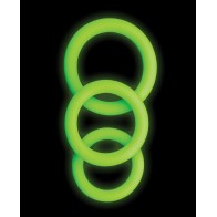 Shots Ouch 3 pc Cock Ring Set Glow in the Dark