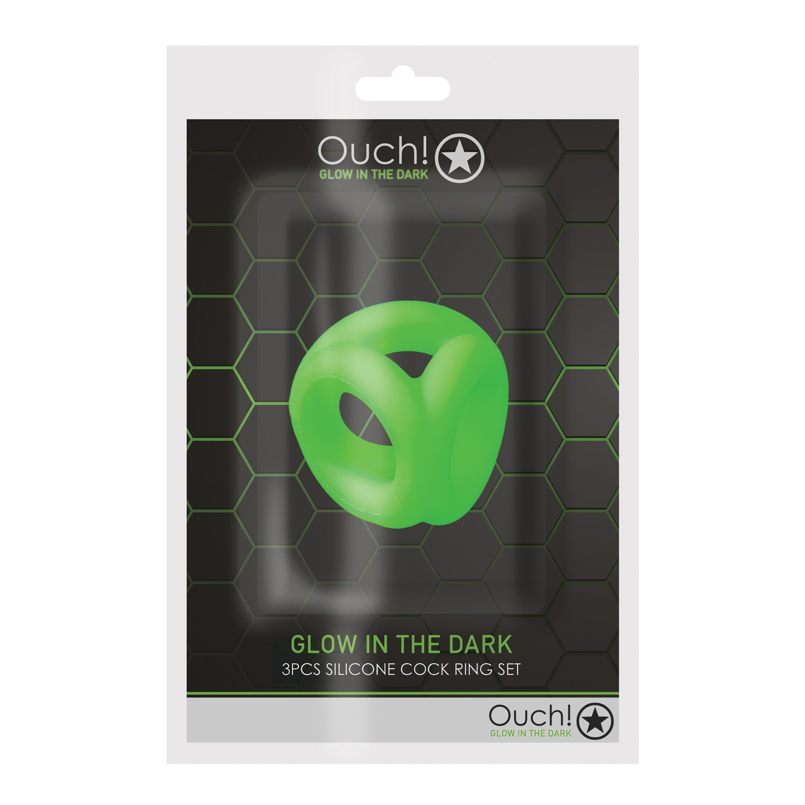 Ouch! Glow in the Dark Cock Ring & Ball Strap for Intense Pleasure