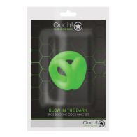 Ouch! Glow in the Dark Cock Ring & Ball Strap for Intense Pleasure