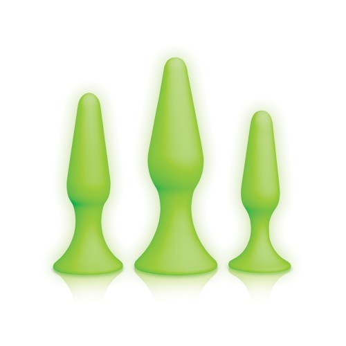 Set de Butt Plug Ouch que Brilla en la Oscuridad para Juegos Aventureros