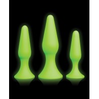 Set de Butt Plug Ouch que Brilla en la Oscuridad para Juegos Aventureros