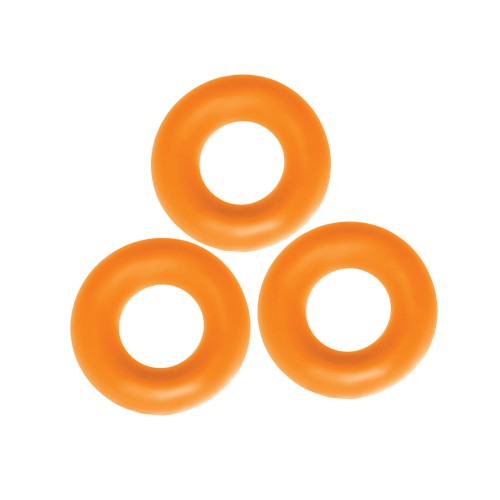 Oxballs Fat Willy 3 Pack Jumbo Cock Rings Orange