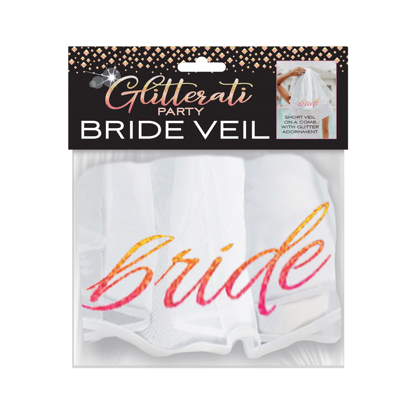 Glitterati Bride Veil - Elegant Rose Gold Design