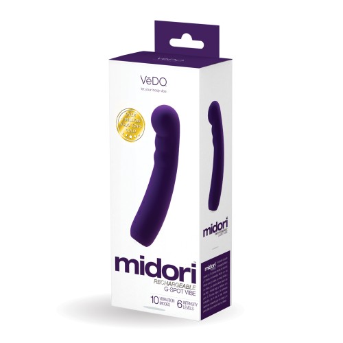 VeDO Midori Vibrador Recargable para Punto G Púrpura Profundo