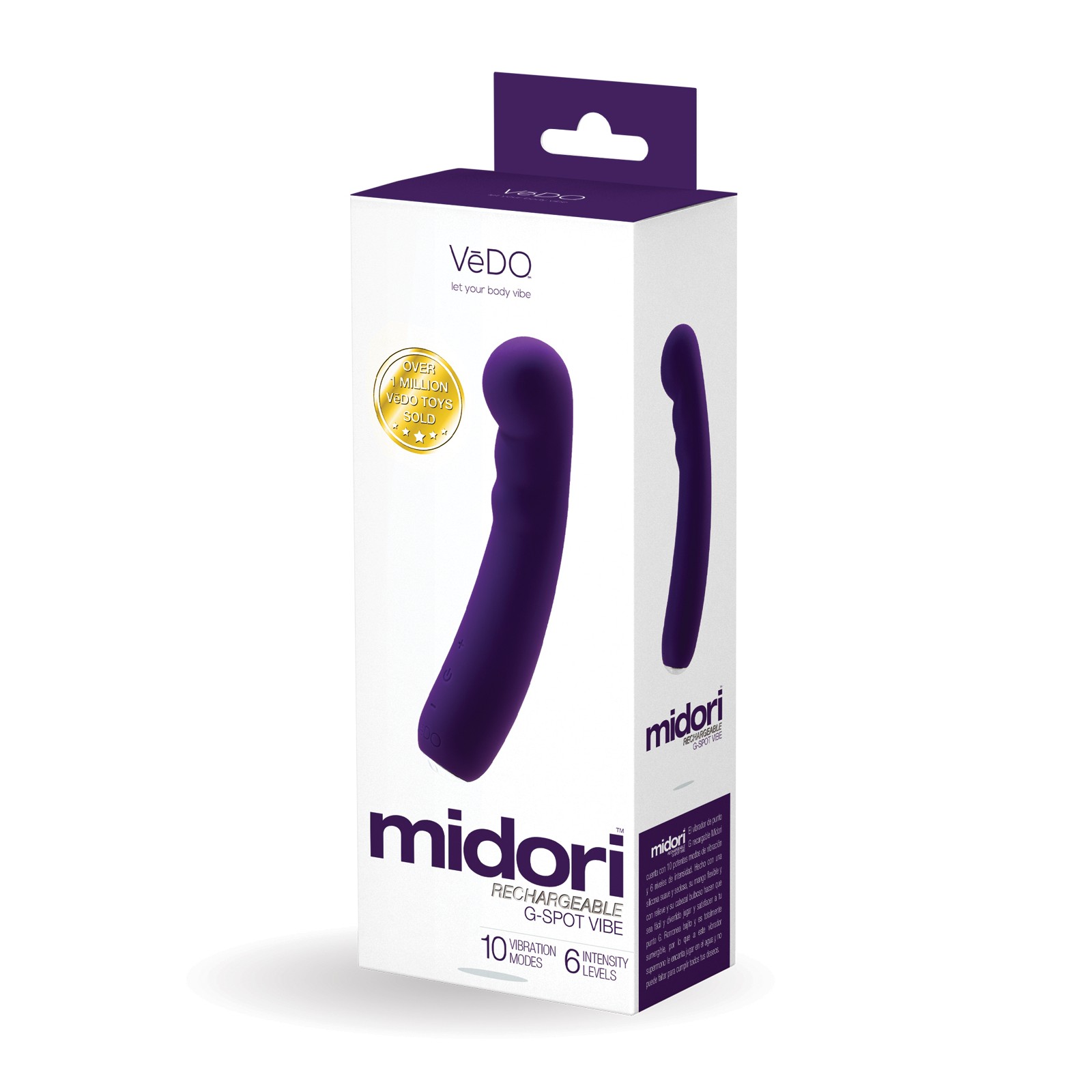 VeDO Midori Vibrador Recargable para Punto G Púrpura Profundo